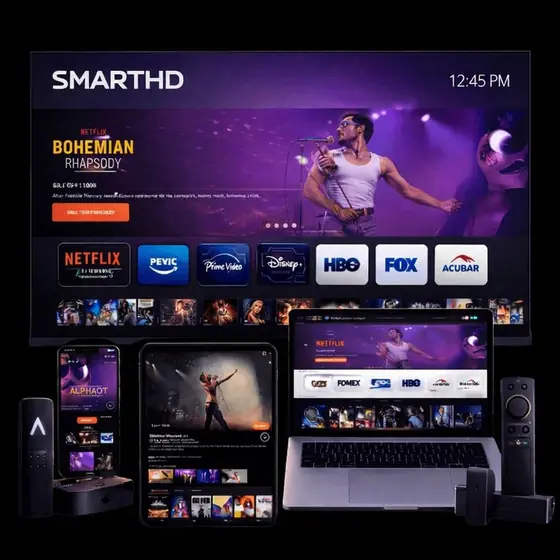 IPTV Smart HD Belgique - Globe avec drapeaux internationaux montrant la couverture mondiale des chaînes TV